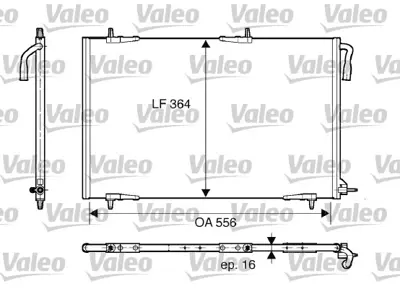 VALEO 818000 Klıma Radyatoru (Kondanser) P206 1.4 8v / 16v 1.6 8v / 16v 1.4hdı 206+ (T3e) Tu3a Dv4c Dv4td 6455CJ