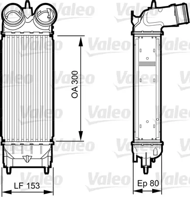 VALEO 818244 Turbo Intercooler Radyatoru P508 C5 Iıı Dv6c Olcu: (300×150×80) 384P5