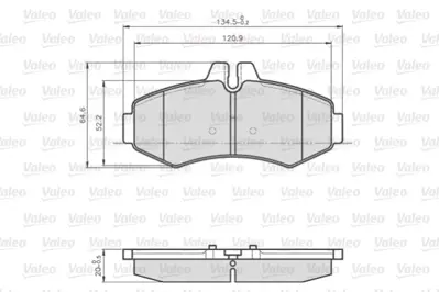 VALEO 872022 Fren Balatası On V-Class 638/2 97>03 Vıto 638 97>03 A0004214110