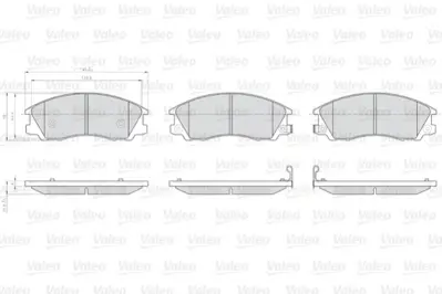 VALEO 872059 Disk Fren Balatası Lcv Ön Hyundaı H1 08- 58101H1A10