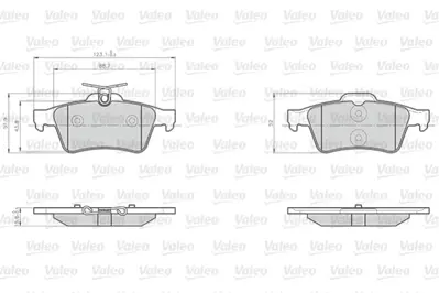 VALEO 872137 Arka Fren Balatası Laguna Iı Iıı Vectra C C Max Focus Iı 04 /> Focus Iı C Max (03 07) Connect 1,8tdc 20397