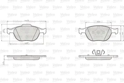 VALEO 872440 Disk Fren Balatası Lcv Ön Ford Tourneo Connect 2002 2006 4427737