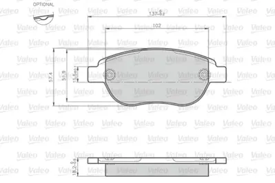 VALEO 872600 Disk Fren Balatası Lcv Ön Cıtroen Berlingo 2002 425489 425492