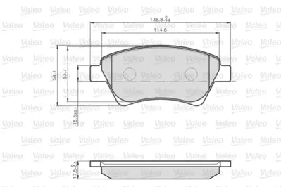 VALEO 872930 On Fren Balatası Megane Iı Scenıc Iı 1,4 / 1,5dcı / 1,6 / 1,9dcı / 2,0 Kangoo 1,9dcı 01> 7701209444