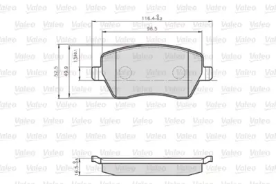 VALEO 872973 Disk Fren Balatası Lcv Ön Renault Kangoo 2007 410608481R 7701208422 7701209164