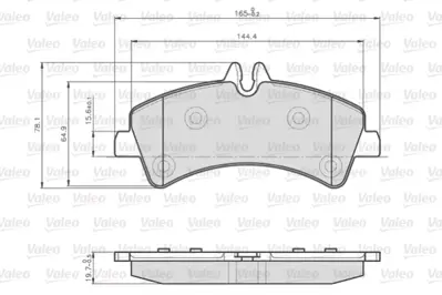 VALEO 873190 Arka Fren Balatası Cıft Teker Crafter Sprınter 2,5tdı 06> A0064204520