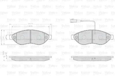 VALEO 873468 Dısk Balata Panda 1,2 02,2012 ; Ducato 130 Multıjet 06,2011 12,2014; Ypsılon 1,2 06,2011 ; Duc 1647864080 77366019