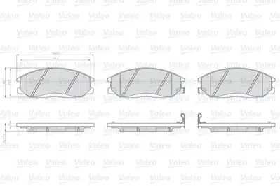 VALEO 873569 Disk Fren Balatası Lcv Ön Hyundaı H1 03-08 581014AA26