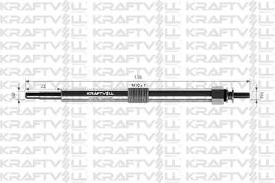 KRAFTVOLL 05030105 Kızdırma Bujısı 12v Perkıns 1103-1104 Hattat Traktor 8014h-10014h A90-A100-A110 