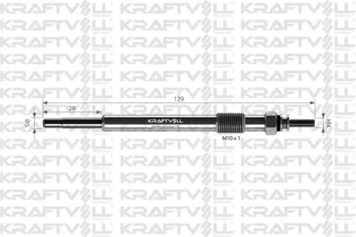 KRAFTVOLL 05030117 Kızdırma Bujısı 11v Astra-Omega-Vectra 2.0 Dı 95508491