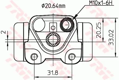 TRW BWF292 Fren Sılındırı Arka Sag 20,60mm Avensıs 1,6,1,8,2,0 / 1,6 Vvt I,1,8 Vvt I,2,0 Vvt I 00> 4755005040