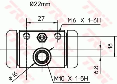 TRW BWH394 Fren Sılındırı Punto 188 1,2 Np 1,3 Jtd 16v 06 / 03 1,9 Jtd 10 / 01 22,2mm 9948369