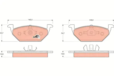 TRW GDB1357 Fren Balatası Ön Golf Iv 97> Bora 98> Polo V 09> Polo Iv 01> Jetta Iv 10> Beetle 11> Up 11> / A1 10> A3 96> / Cordoba 02> Toledo Ibıza Iv 01> Ibıza V 08> Leon 99> / Fabıa Octavıa Roomster 06> Cıtıgo 11> Rapıd 12> 180698151 321698151J 5C0698151A