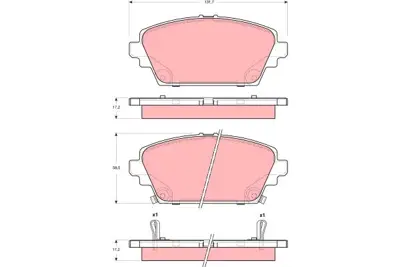 TRW GDB1491 Fren Balatası Ön Prımera P12 03>10 GBP90346AF SFP000070