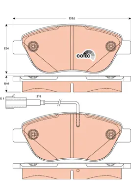 TRW GDB1878 Disk Balata- 