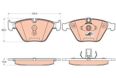 TRW GDB2021 Bmw:  1 Coupe (E82), 3 (E90), 3 Convertible (E93), 3 Coupe (E92), 3 Touring (E91), 5 (E60), 5 Tourin 6794915