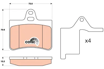 TRW GDB2030 Arka Fren Balatası C5 1,8 16v,2,0 16v,2,0 2,2 Hdı,3,0 V6 03 / 01> 