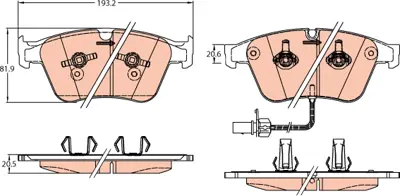 TRW GDB2177 Bentley:  Contınental Convertible (3w_), Contınental Coupe (3w_), Contınental Flyıng Spur (3w_), Fly 