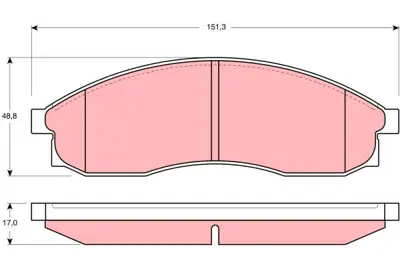 TRW GDB3107 Fren Balatası Ön Maxıma 88>94 3.0 AY040NS049