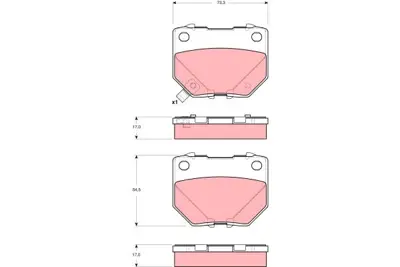 TRW GDB3308 Arka Balata Impreza 00-05 26696FE070