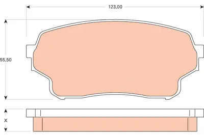 TRW GDB3490 Fren Balatası Ön Grand Vıtara 01>05 2.0 Hdı 16v4×4 5520050J02000