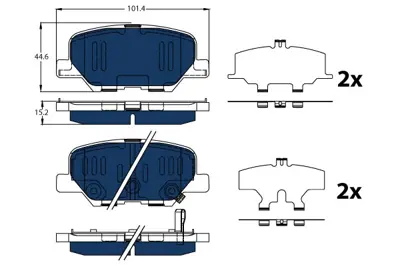 TRW GDB3583BTE Arka Disk Balata Elektrikli Araçlar İçin Outlander Iıı Gg W-Gf W-Zj-Zl-Zk 4605A492