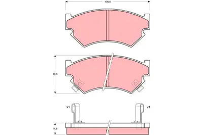TRW GDB899 Disk Fren Balatası Ön Justy I 1984-1995 725193041