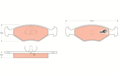 TRW GDB958 Fren Balatası Ön Palıo 1.4 Sıena 71738153