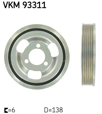 SKF VKM 93311 Krank Kasnagı Bmw F20 F30 F80 Mını R55 R56 R57 R58 R59 R60 R61 11237638551 V763855180
