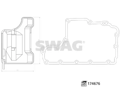 SWAG 33 10 2327 Şanzıman Yağı Filtre Seti Febı 174676 703478S1
