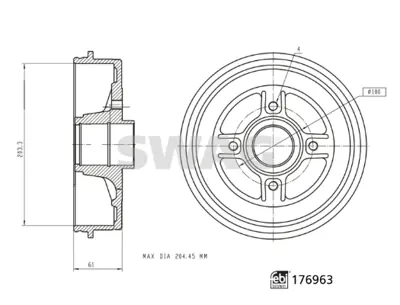 SWAG 33 10 3820 Fren Kampanası Renault Car Febı 176963 432023259R