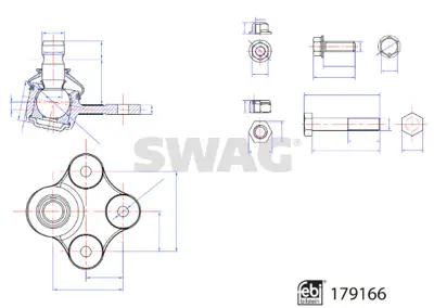 SWAG 33 10 4824 Rotil Fıat Febı 179166 51932036SK1