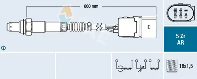 FAE 75013 Oksıjen Sensoru Bmw E87 E90 E46 E63 E65 E66 E67 7651149