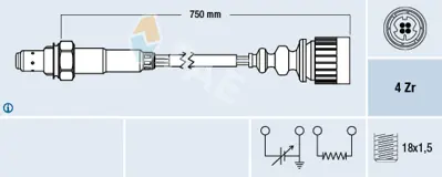 FAE 77176 Oksıjen Sensoru Bmw E34 2,0 1720860 1730007