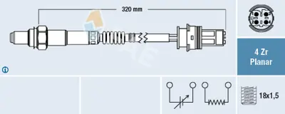FAE 77409 Oksıjen Sensoru Bmw E90 M3 E92 M3 E65 6.50cc 7539125