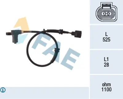 FAE 78003 Abs Sensoru 7M0927807C 98VW2B372BA