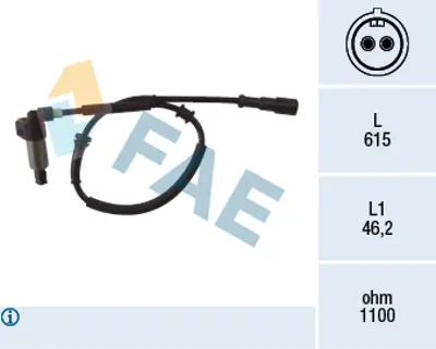 FAE 78024 Abs Sensor Kablo Arka Sol Megane I-1.9d F9q - 2.0 16v F4r 7700834761