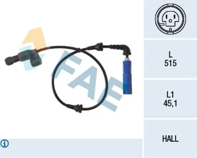 FAE 78033 Abs Sensoru On Sag (Dsclı Arac) Bmw 3-E46 34526792896