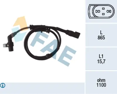 FAE 78040 Abs Sensoru 1E0043701B 96FB2B372BE