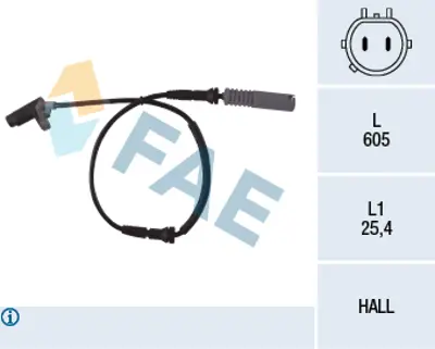 FAE 78042 Abs Sensoru On Bmw 7-E38 95-98 34521182076