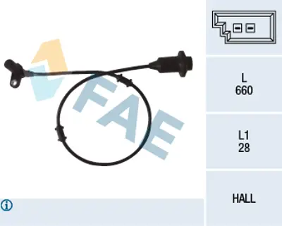 FAE 78072 Abs Sensoru A2205400517