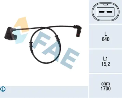 FAE 78092 Abs Sensoru A1685400117