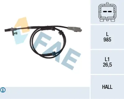FAE 78118 Abs Kablosu Sensoru Arka Berlıngo 08> C4 Pıcasso 07> 13 5008 09> Partner 08> 4545E8 9653663180
