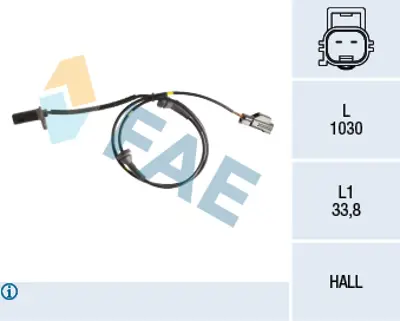 FAE 78187 On Abs Sensoru Sol Volvo  Xc90 I (275) 2.5 T Awd 02>14 8634237