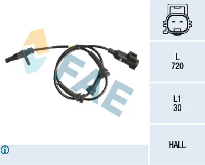 FAE 78212 Abs Sensoru Arka R-L Range Rover Evoque L538 11>19 LR024203