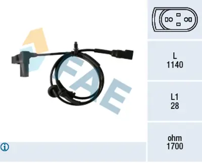 FAE 78345 Abs Sensoru YC152B372AF