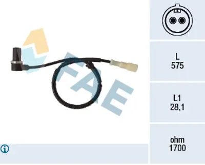FAE 78349 Abs Sensoru 96283017