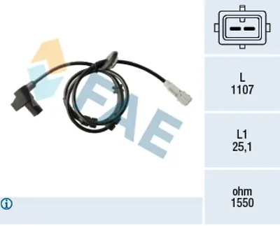 FAE 78372 Abs Sensoru 96272628