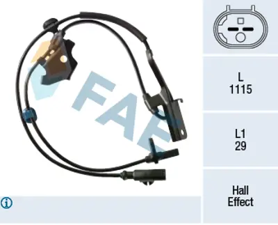 FAE 78389 Abs Sensoru On Sag Corolla Aurıs Yarıs 1,33 1,4 1,6 1,4 D4d 2007> Avensıs 2008> 8954202061