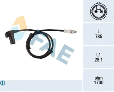 FAE 78408 Abs Sensörü Arka Sol Clıo Iı 98> 7700415682